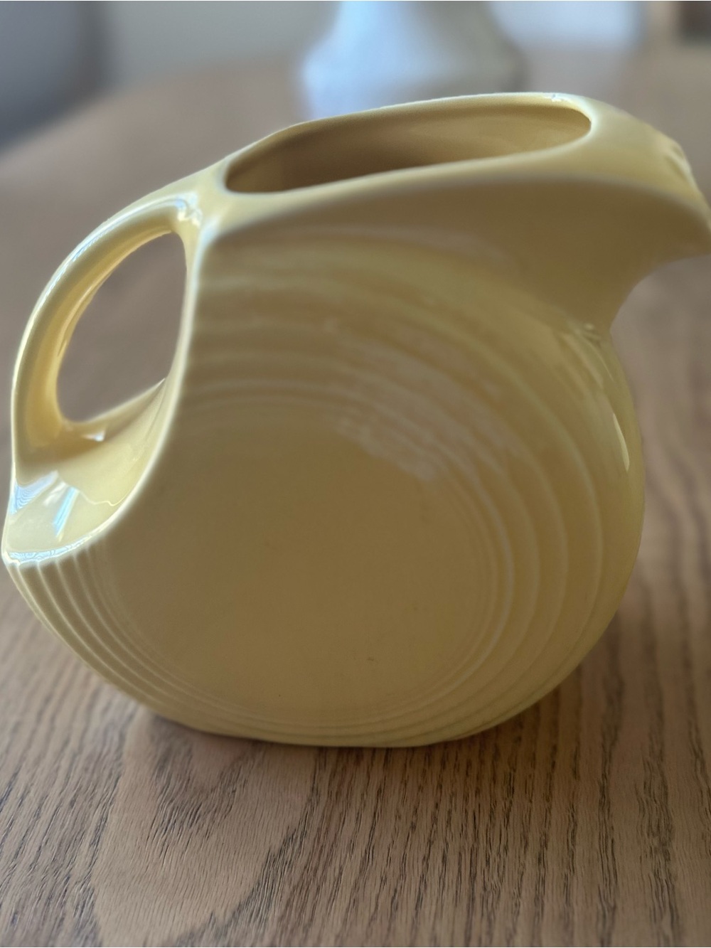 Fiestaware Yellow Disk Pitcher - Picture 2 of 6
